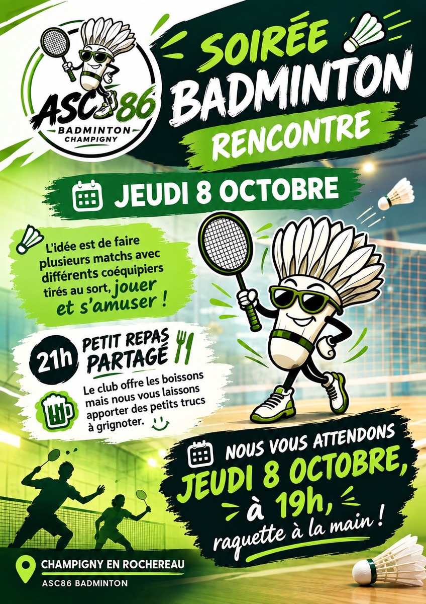 Soirée d'intégration le jeudi 8 octobre