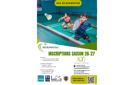 Préinscriptions ouverte pour la saison 2026-2027 !